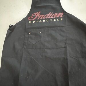 Black Apron with Indian Motorcycle Logo